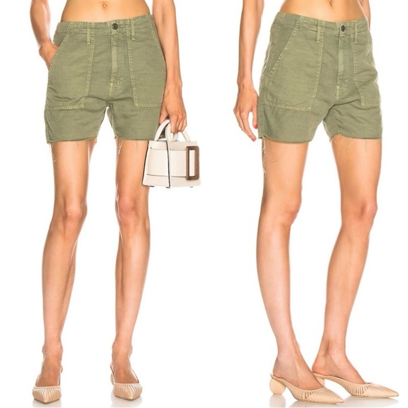 MOTHER | Women’s The Shaker Chop Short US 27 ~ Army Green - Picture 3 of 9